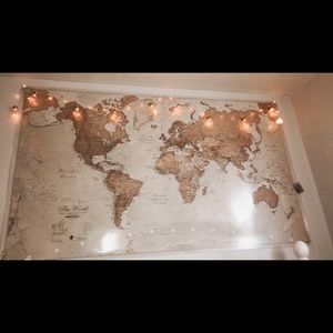 Huge Vintage World Map!